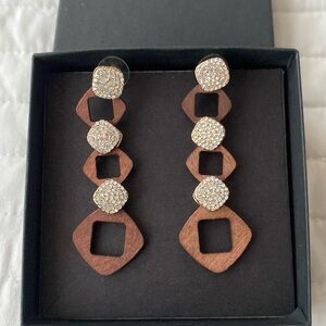 Beautiful statement wood earrings!